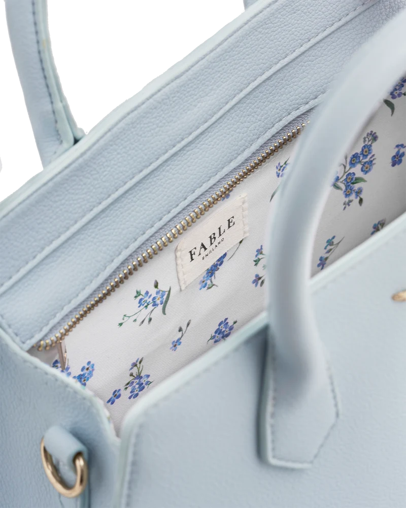 Blue Structured Tote Bag Medium