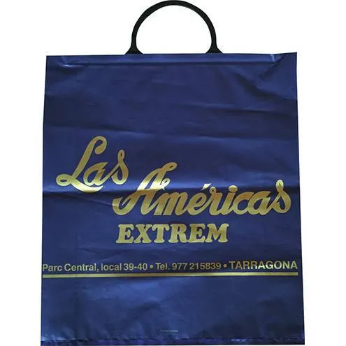 Sac plastique poignées rigides rapportées