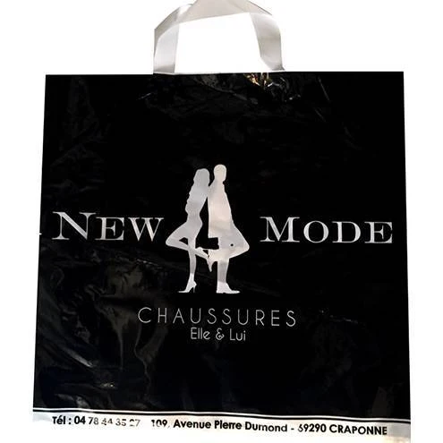 Sac plastique poignées souples standards