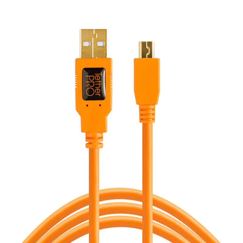 Câble TetherPro USB 2.0 à Mini-B 5-Pin 15pi (Orange)