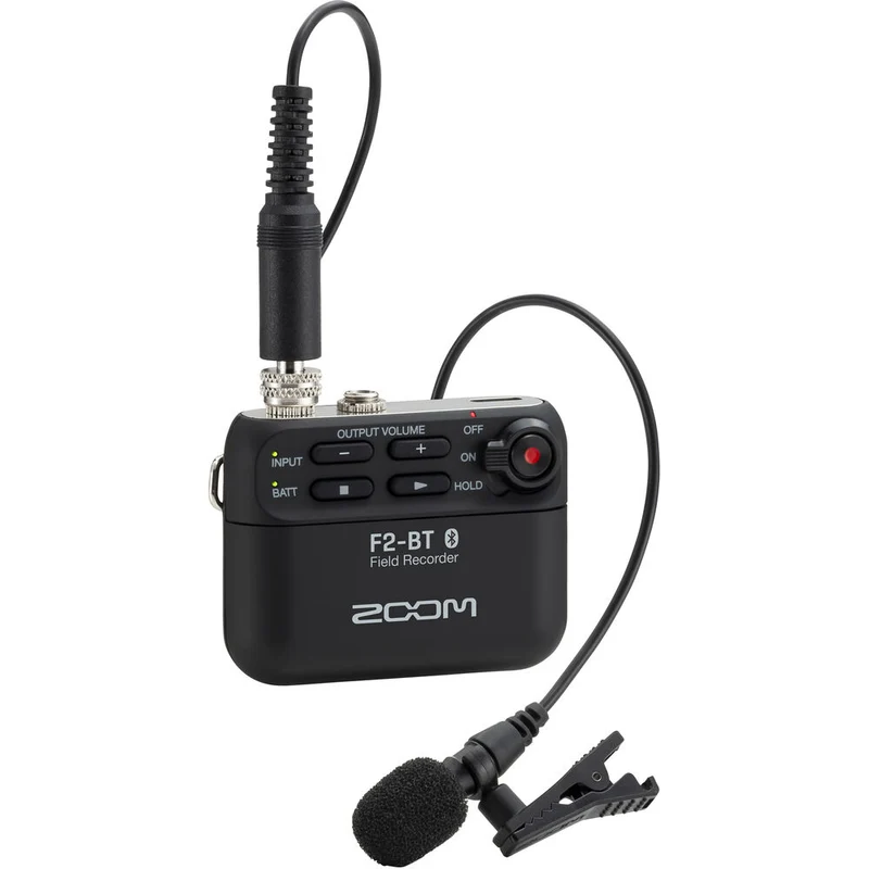 Enregistreur de Terrain F2-BT avec Bluetooth avec Microphone Lavalier
