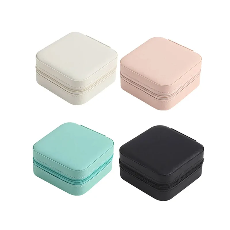 Boîte à Bijoux Voyage Carrée | Rangement Sécurisé Zippé