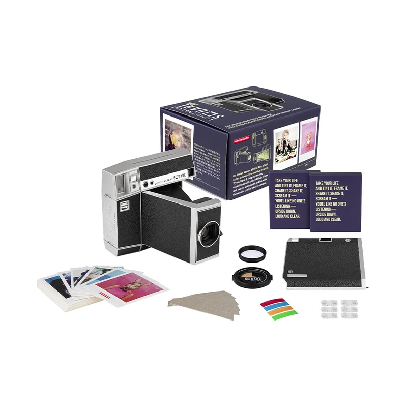 Appareil Lomo’Instant Square avec accessoires (Noir/Argent)
