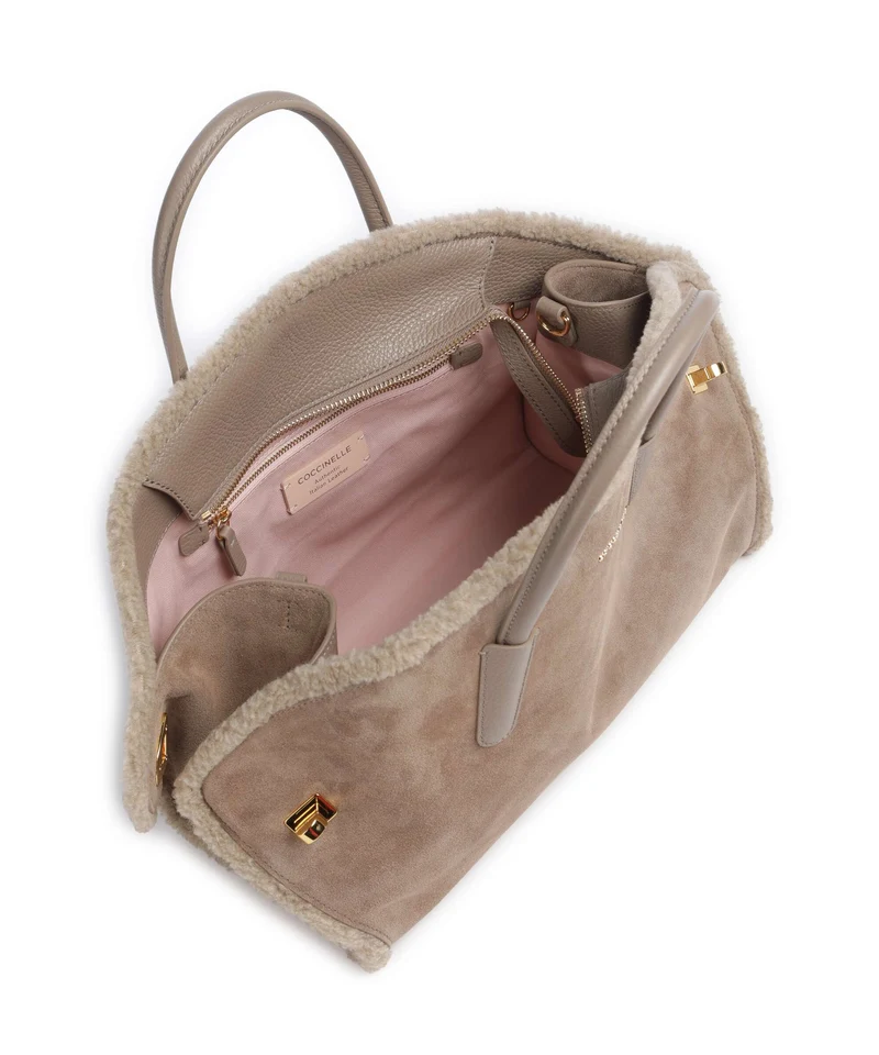 Coccinelle Tylde Suede Sac à main warm taupe