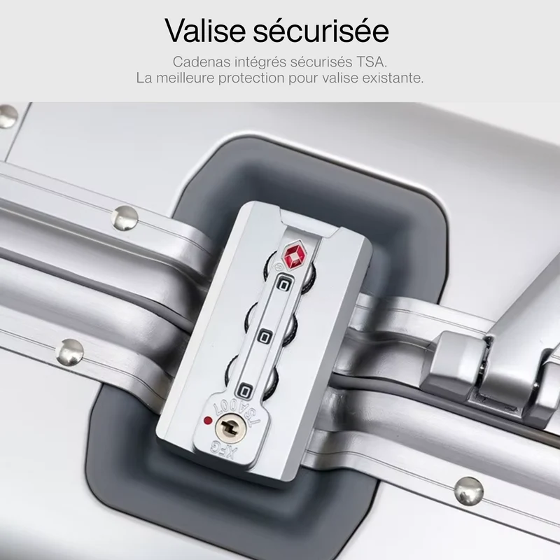 Valise Aluminium Voyage | Roulettes et Verrou Tsa