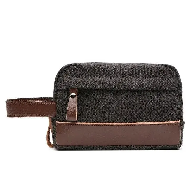 Trousse de Toilette Voyage Vintage | Canvas Résistant et Spacieux