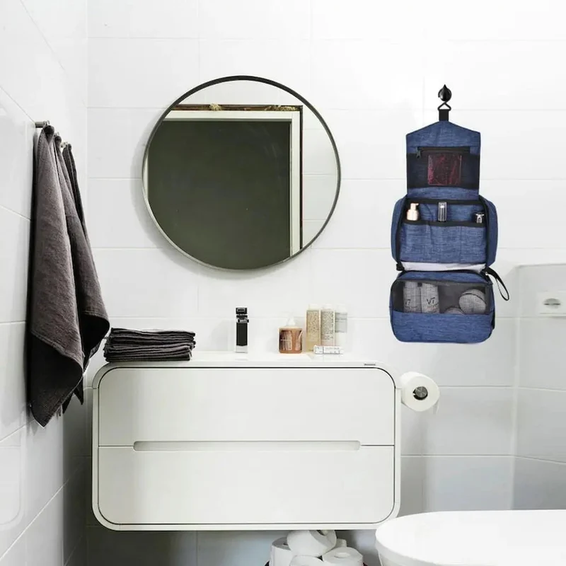 Trousse de Toilette Voyage Suspendue | Nylon Oxford Compact