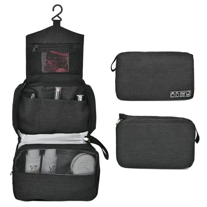 Trousse de Toilette Voyage Suspendue | Nylon Oxford Compact