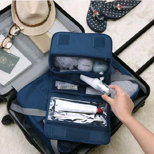 Trousse de Toilette Voyage Suspendue | Nylon Compact et Pratique