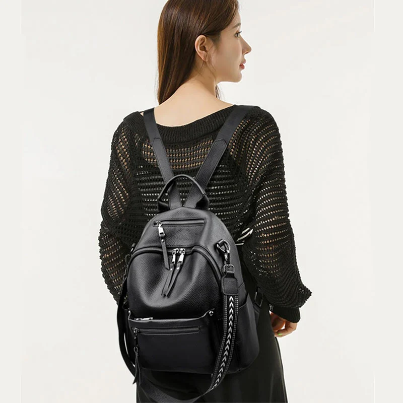 Irvin sac à dos femme cuir noir