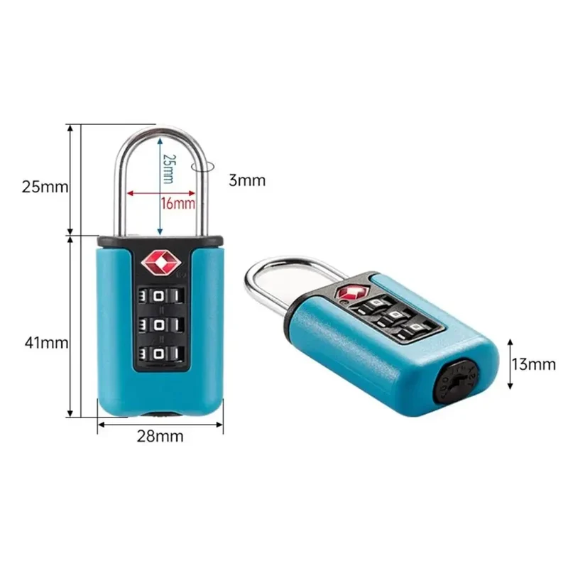Cadenas Tsa 3 Chiffres | Plusieurs Couleurs Disponibles