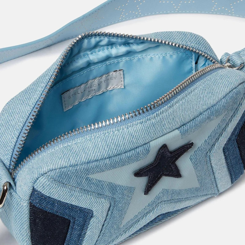 Borsa a Tracolla in Denim con Motivo Stelle