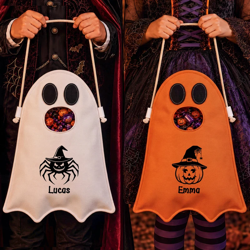 Cadeau Original - Sac À Bonbons Halloween Pour Enfant Personnalisé