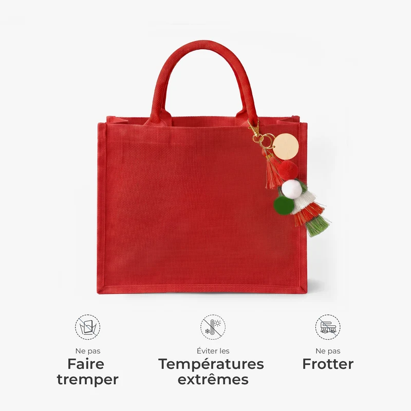 Cadeau Original De Noël - Sac De Noël Personnalisable Avec Breloque Pour Femme Et Homme