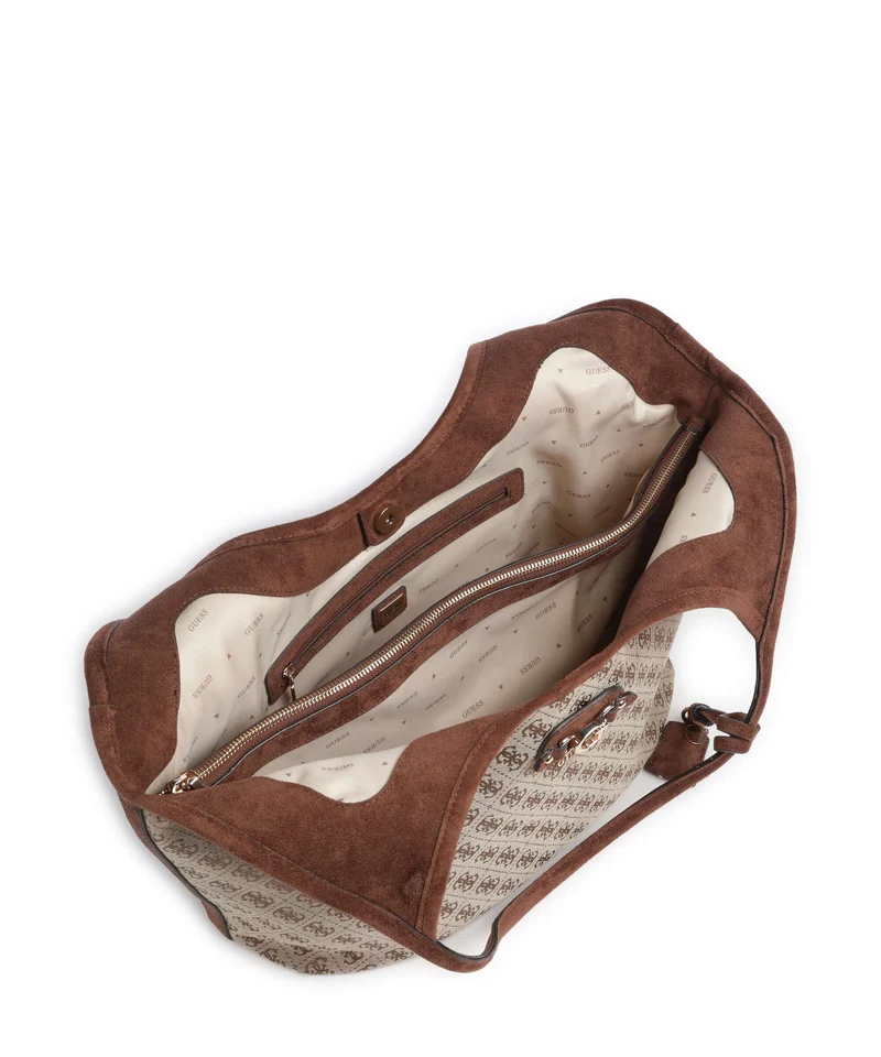 Guess Samantha Girlfriend Cabas latte logo/brown