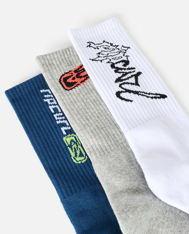 Retro Crew Sock - 3 Pack