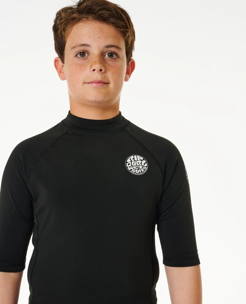Icons UV Brushed Short Sleeve Rash Vest - Kids