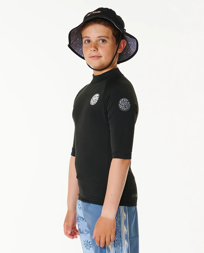 Icons UV Brushed Short Sleeve Rash Vest - Kids