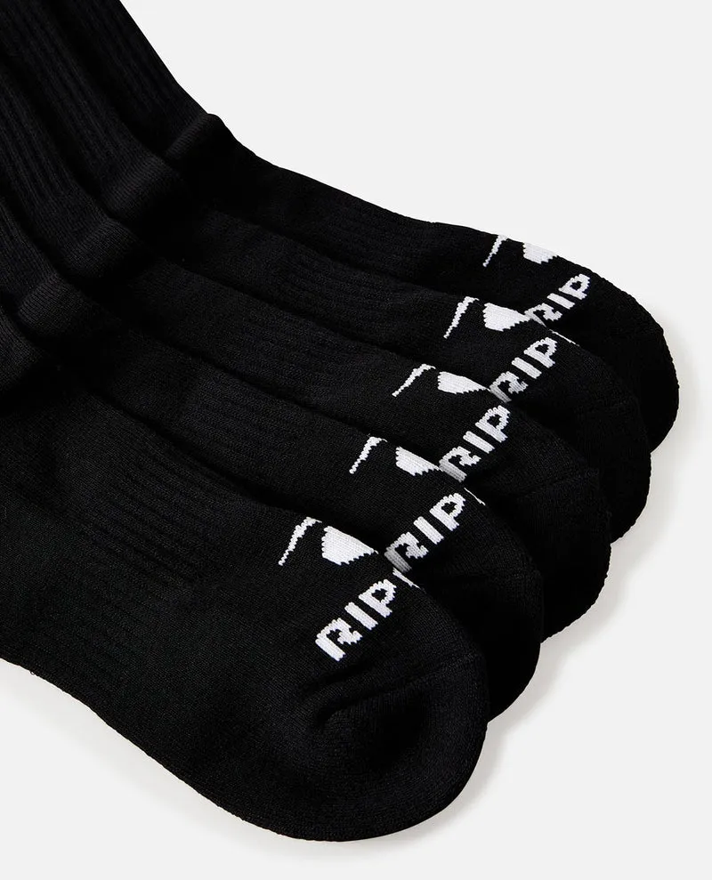 Men's Brand Crew Sock - 5 Pack