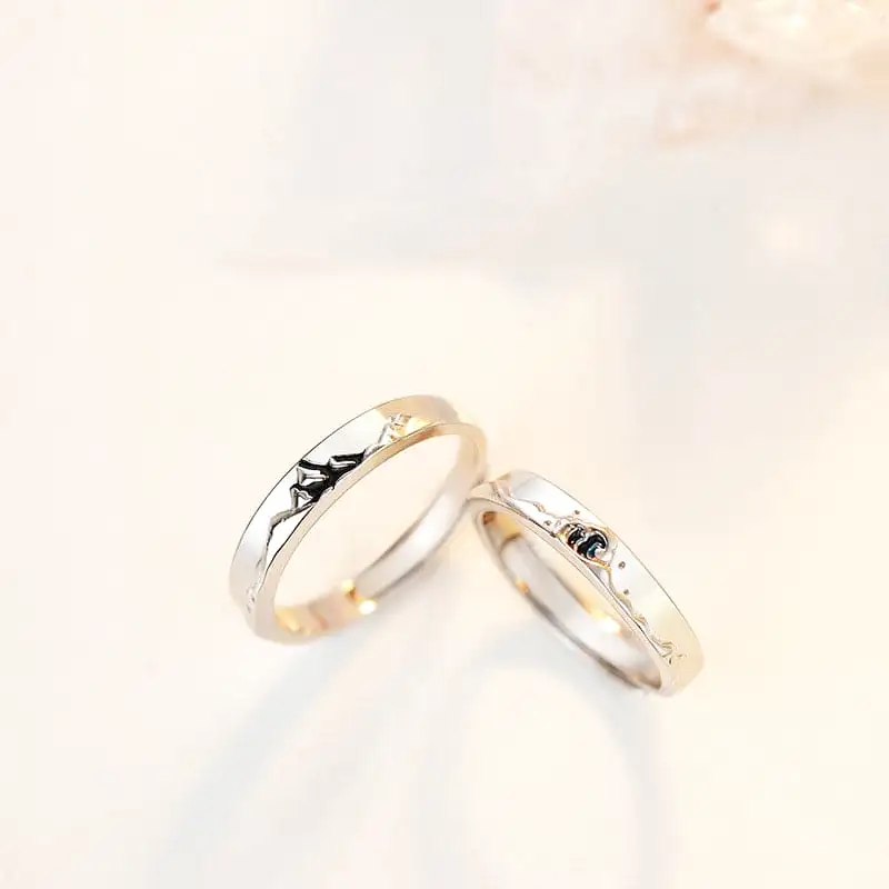 Bague Forme Montagne pour Homme Femme