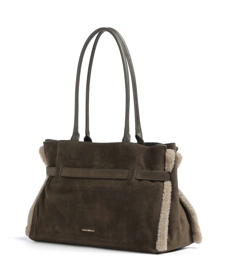 Coccinelle Sabine Soft Suede Cabas fango
