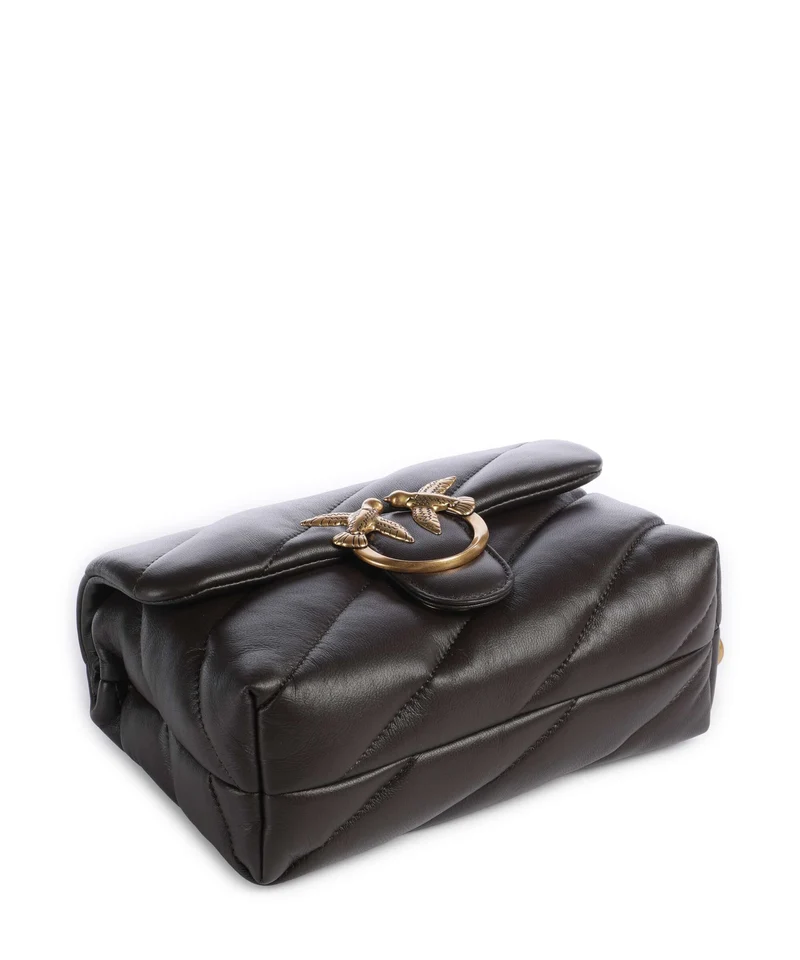 Pinko Love Puff Mini Sac porté épaule marrone marasca/antique gold