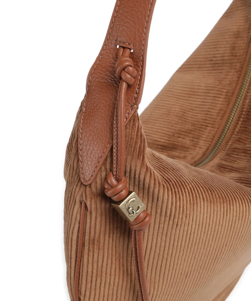 Coccinelle Thess Corduroy Sac fourre-tout cognac