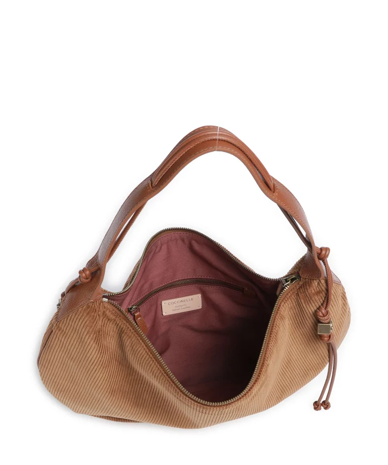 Coccinelle Thess Corduroy Sac fourre-tout cognac
