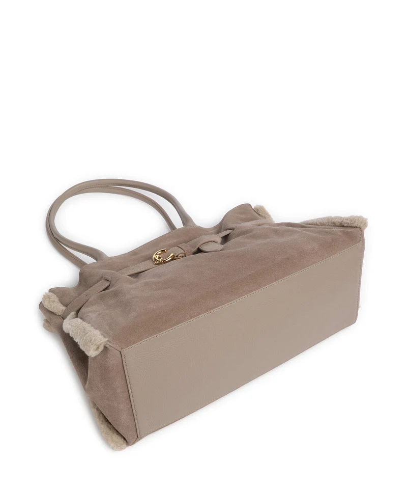 Coccinelle Sabine Soft Suede Cabas warm taupe