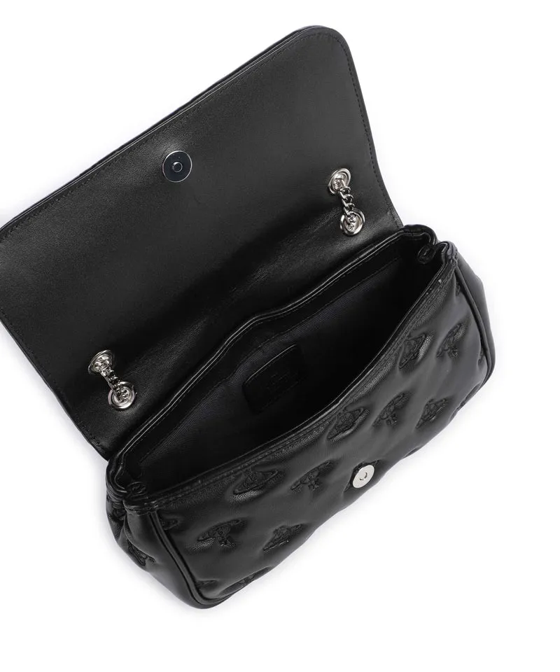 Vivienne Westwood Chain Multi Orb Soft Sac porté épaule black