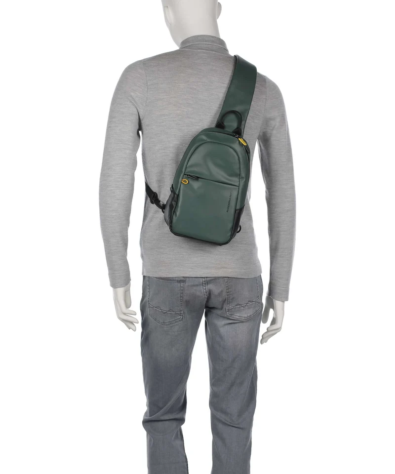Mandarina Duck Coated Sac sling deep green