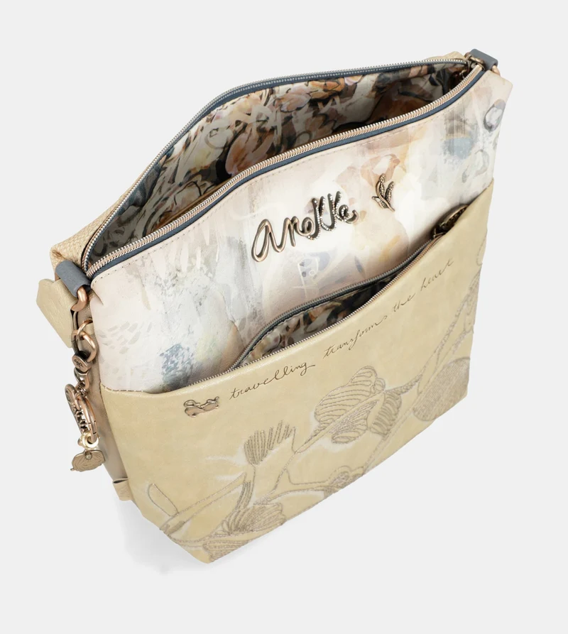 Grand sac bandoulière avec poche avant Memories