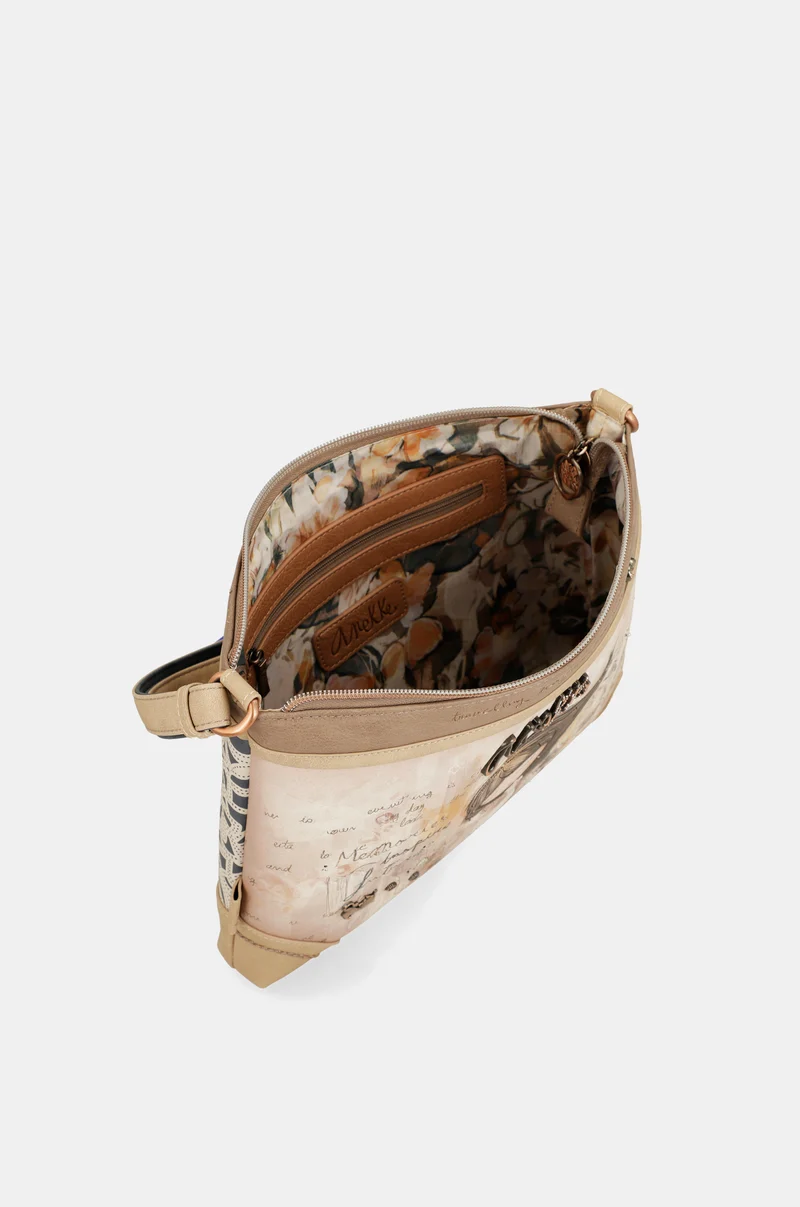Grand sac bandoulière imprimé Memories