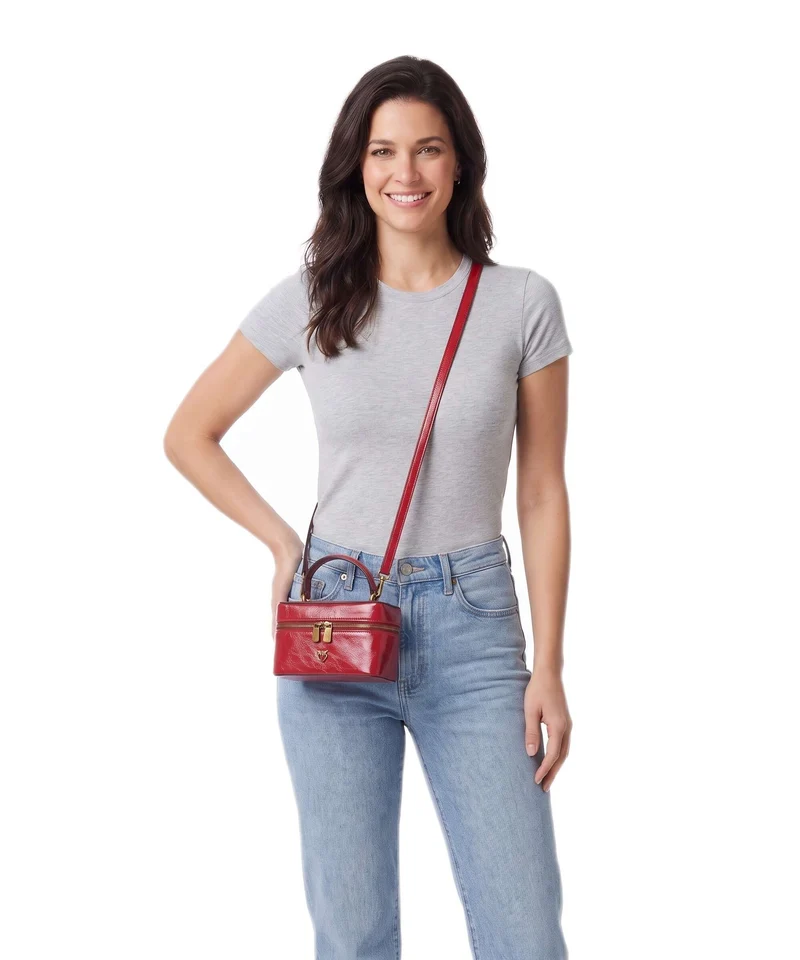 Pinko Vanity Mini Sac bandoulière rosso rio/antique gold