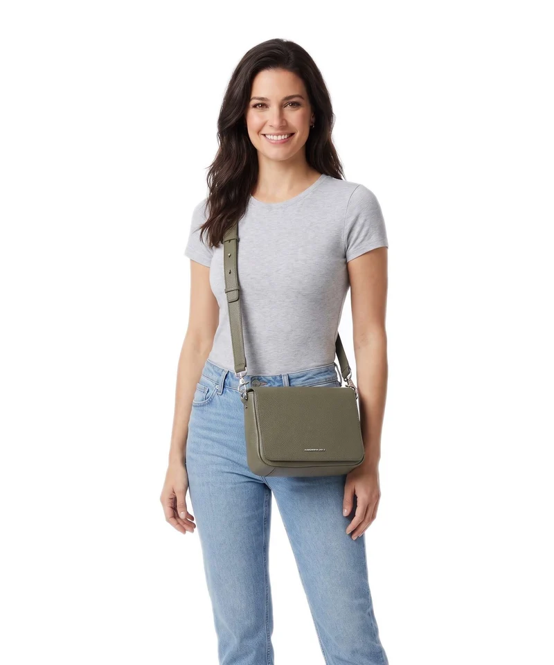 Mandarina Duck Mellow Leather Sac bandoulière winter olive