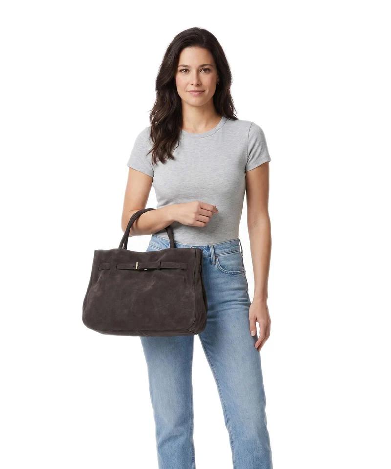 Abro Suede Jill Sac à main dark brown