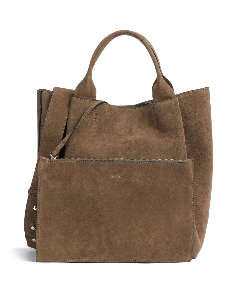 Abro Suede Essential Medium Sac à main khaki