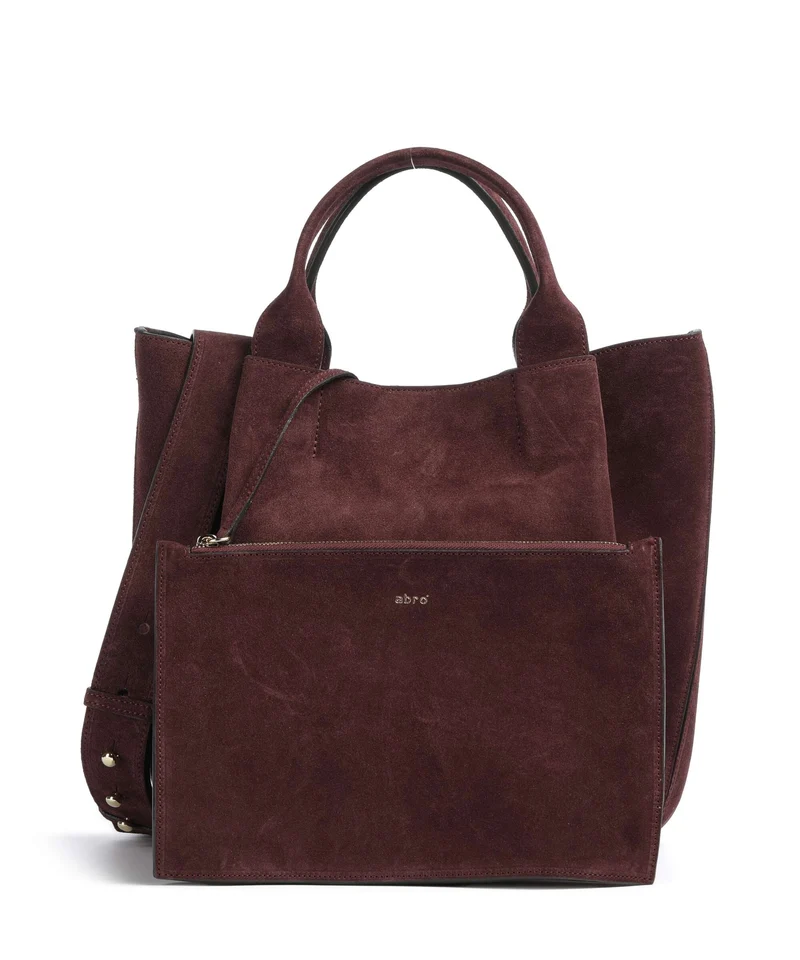 Abro Suede Essential Medium Sac à main burgundy