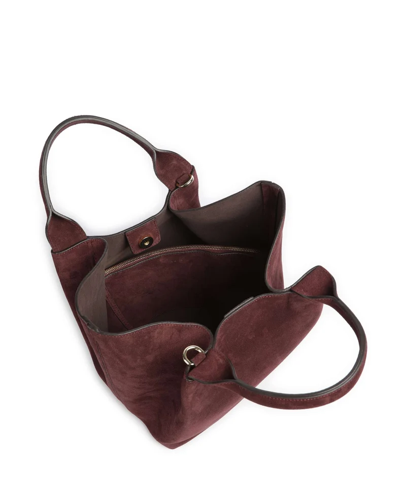 Abro Suede Essential Medium Sac à main burgundy