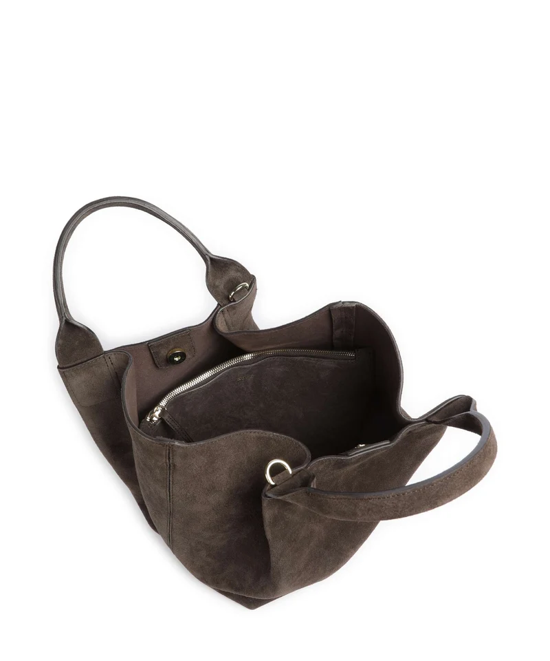 Abro Suede Essential Medium Sac à main dark brown
