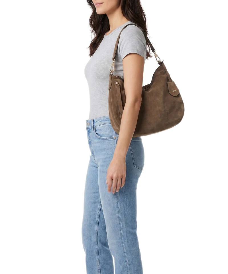 Abro Suede Juna Small Sac fourre-tout khaki
