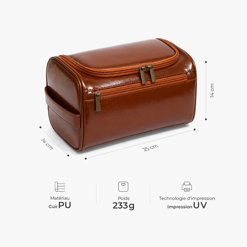 La Bande À Papa Papy - Trousse De Toilette En Cuir Personnalisée