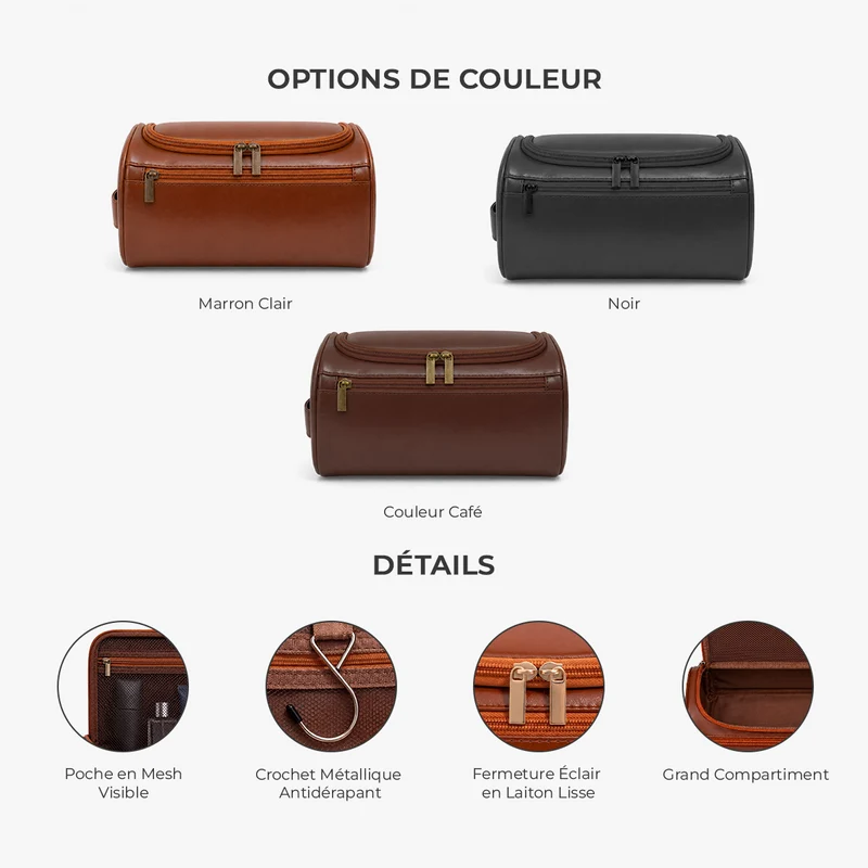 La Bande À Papa Papy - Trousse De Toilette En Cuir Personnalisée