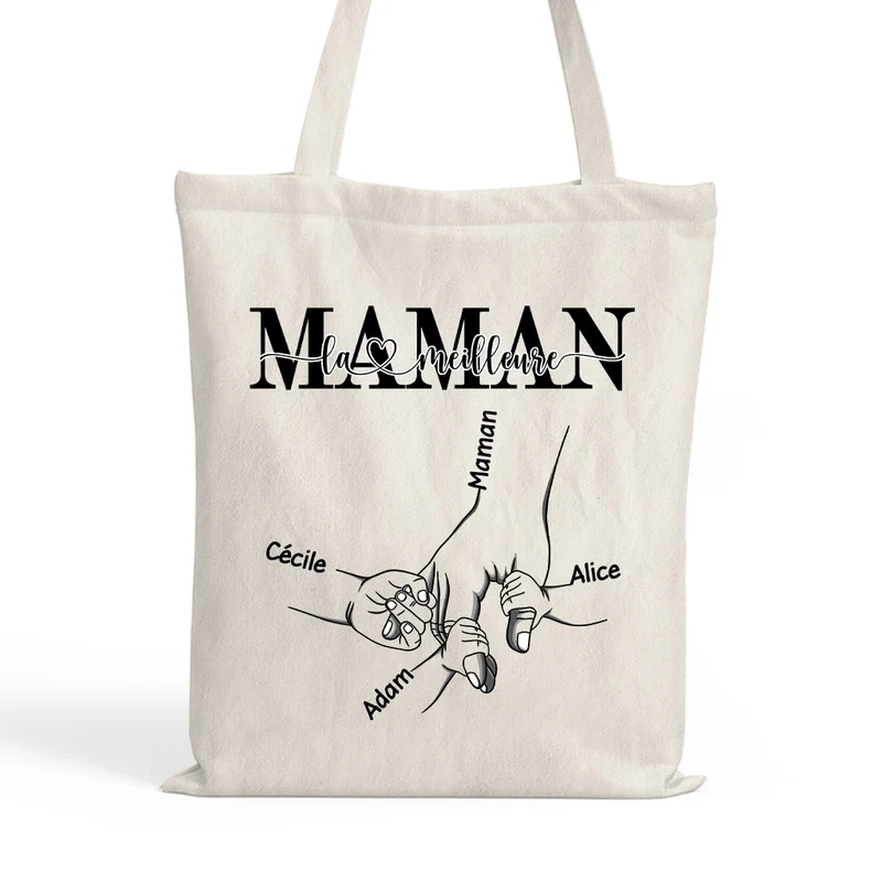 La Meilleure Maman Mamie - Tote Bag À Personnaliser