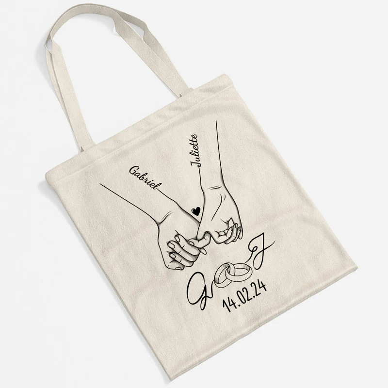 Cadeau Anniversaire Ensemble - Tote Bag Personnalisé Couple