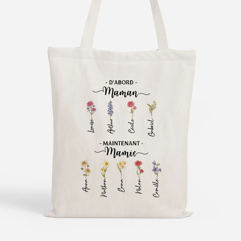 D'abord Maman Maintenant Mamie - Tote Bag À Personnaliser