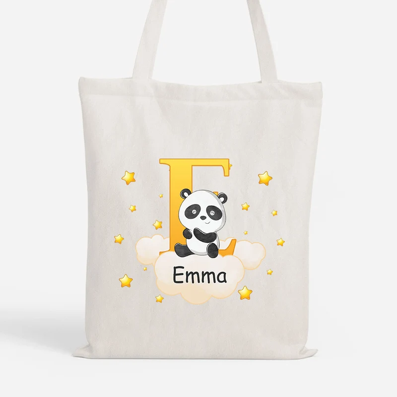 L'initiale De Son Prénom Dans Le Ciel - Tote Bag Personnalisé Pour Enfant
