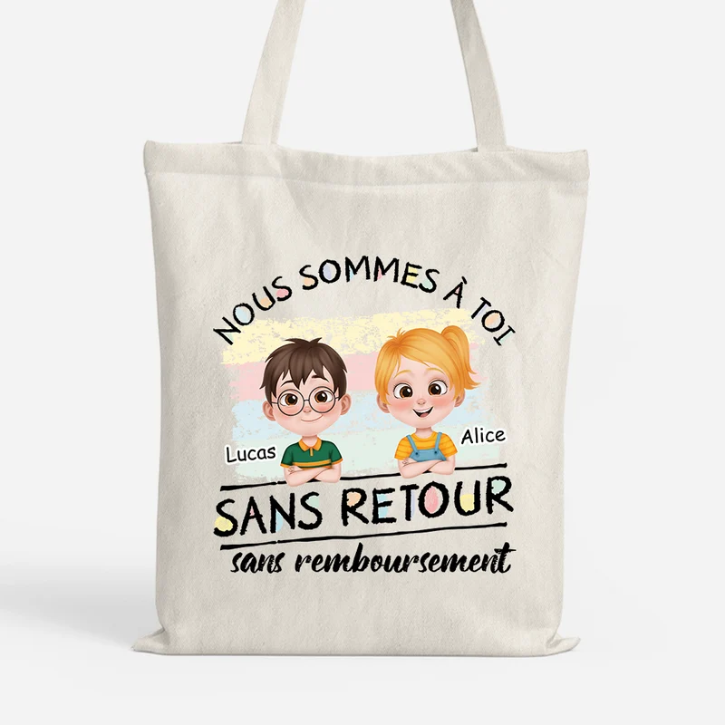 Nous Sommes À Toi - Tote Bag Personnalisé Pour Papa