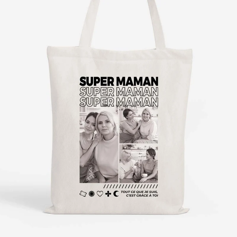 Tote Bag Personnalisé Avec Photo - Meilleure Maman