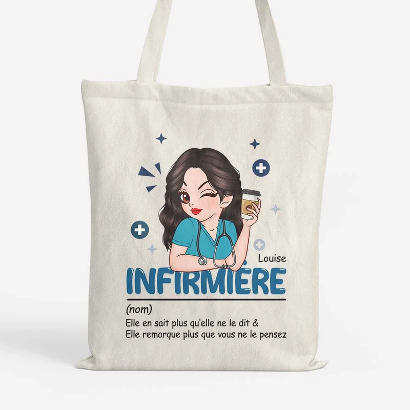 Définition d'Une Infirmière - Cadeau Personnalisé | Tote Bag Pour Infirmière